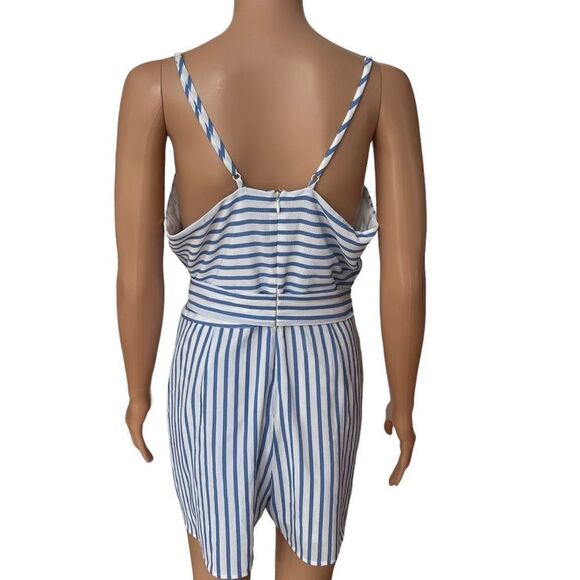 Gianni Bini striped blue/white romper size L - Picture 3 of 7